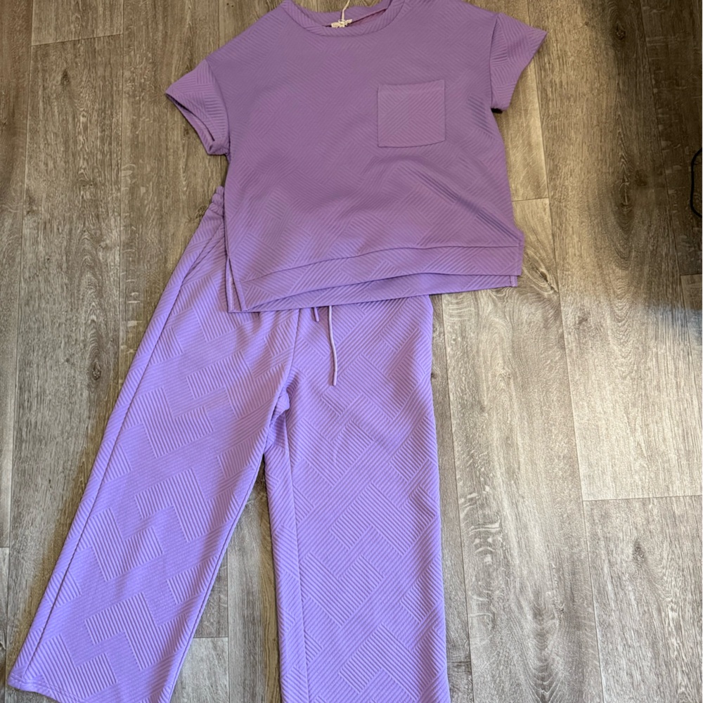 JODIFL Purple Textured Jumpsuit
